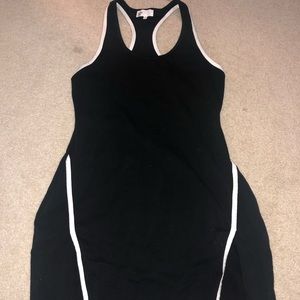 by the way. black with white stripe bodycon dress